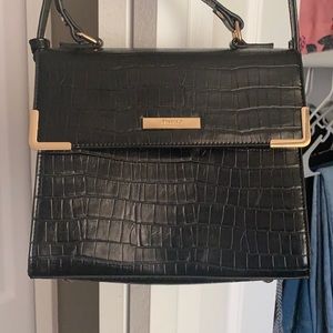 Dune black leather purse